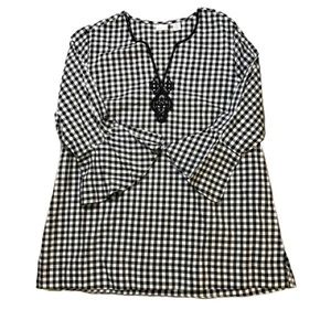 2/$20 Westbound Women’s Checkered Peasant Tunic